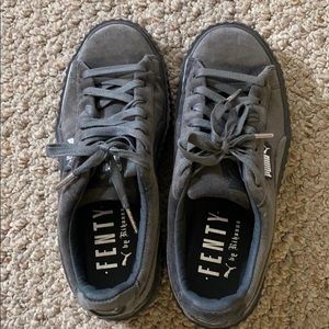 Rihanna Puma x Fenty Grey Suede Creepers